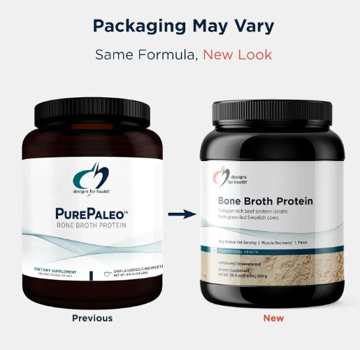 Bone Broth Protein (formerly PurePaleo) - Яловичий протеїн із кісткового бульйону без смаку Designs for Health/1