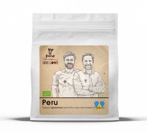 Органічна кава обсмажена в зернах "Peru" Екород, 
