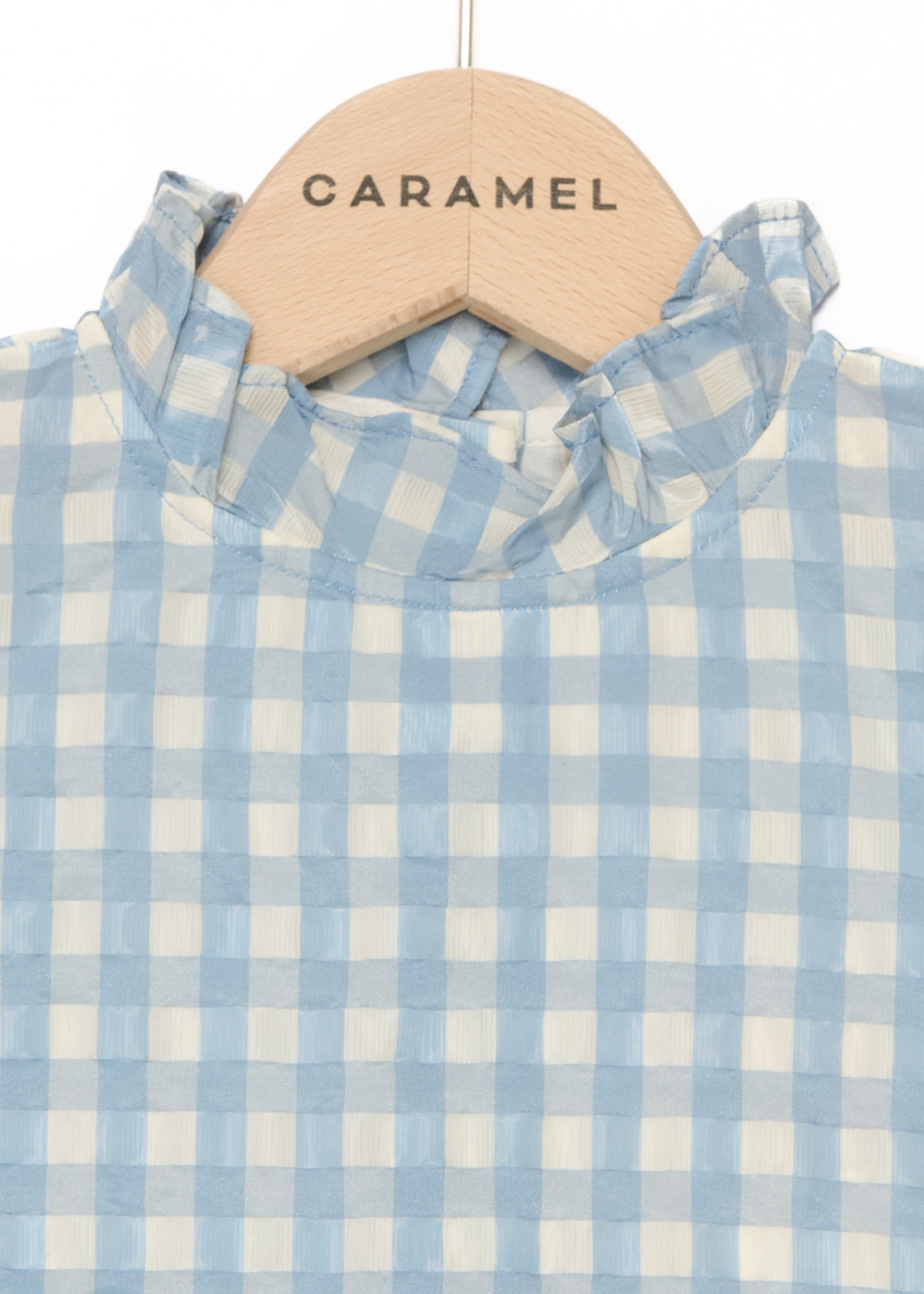 Топ-блуза біло-блакитна Caramel,/2