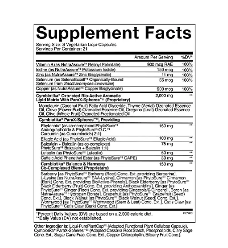 ParaX - Антипаразитарная смесь озонированных масел Cymbiotika, /1