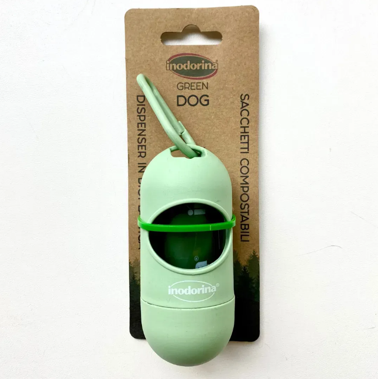 Диспенсер з біорозкладними пакетами Inodorina Green Dispenser + Bio Sachets