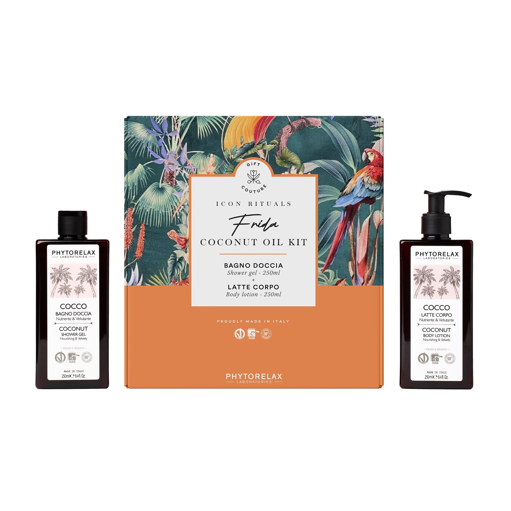 COCONUT / КОКОС ГЕЛЬ ДЛЯ ДУШУ + ЗВОЛОЖУЮЧИЙ ЛОСЬОН ДЛЯ ТІЛА Phytorelax