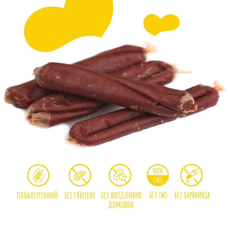 Лакомство для собак Dried DUCK Sausage сосиски из утки Mavsy/1
