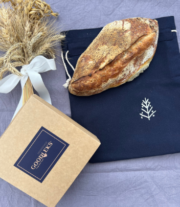 Эко-хлебница Трипольский «Дерево жизни» синяя Goodleks / магазин Glossary 