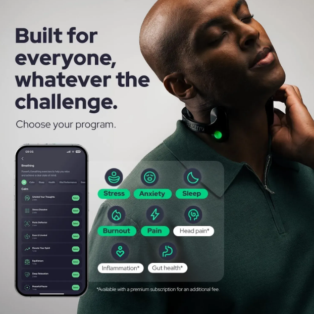 Vagus Nerve Stimulator / Стимулятор блукаючого нерва, реабілітаційний аксесуар Pulsetto FIT/7