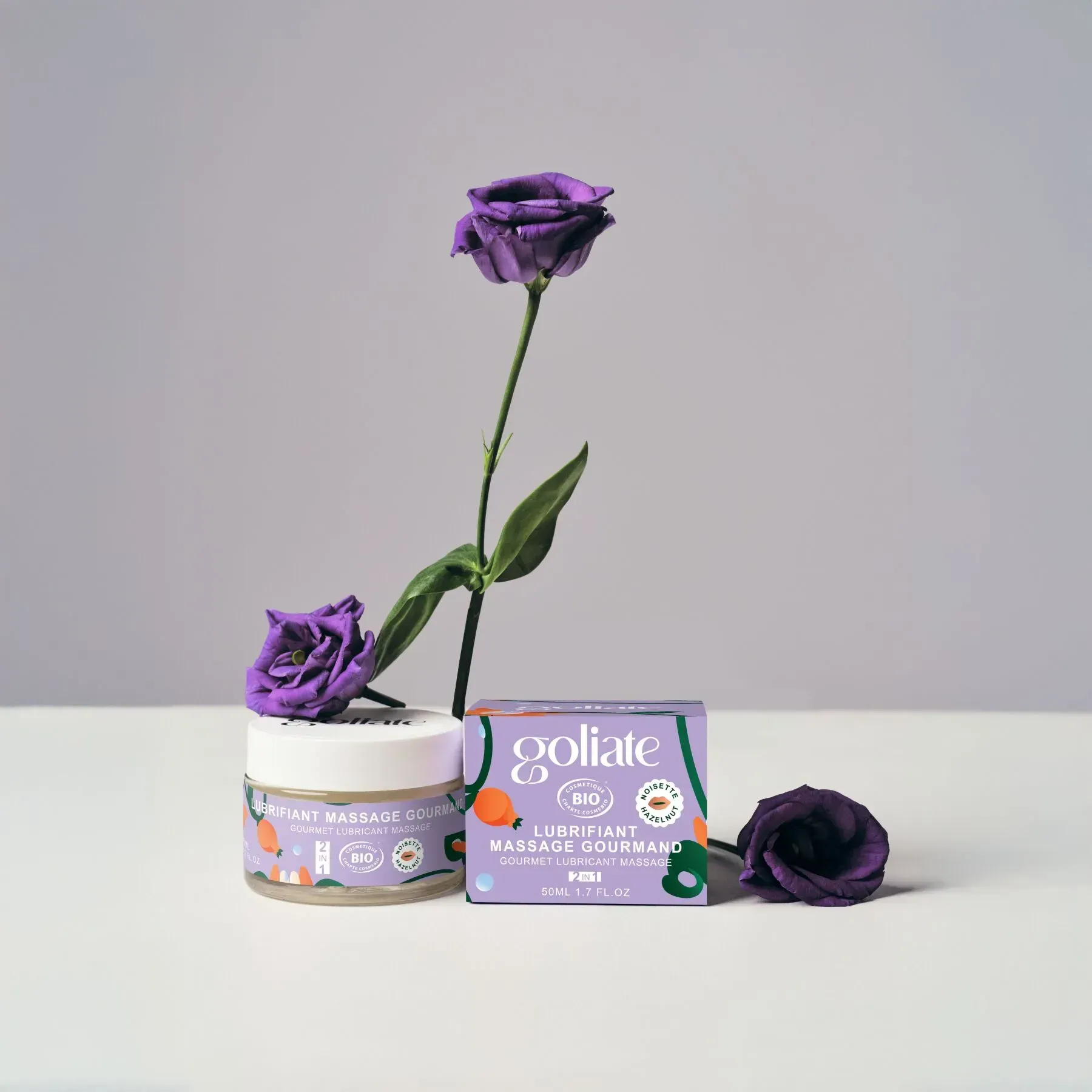 Масажна олія-лубрикант з ароматом та смаком фундука Goliate Couple Gourmand Noisette/2