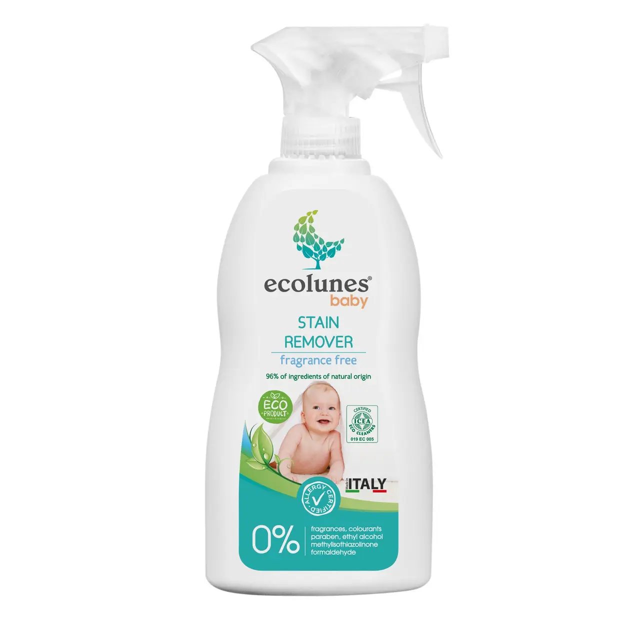 Гипоаллергенное органическое средство от пятен и запаха без запаха для детей, Ecolunes,  