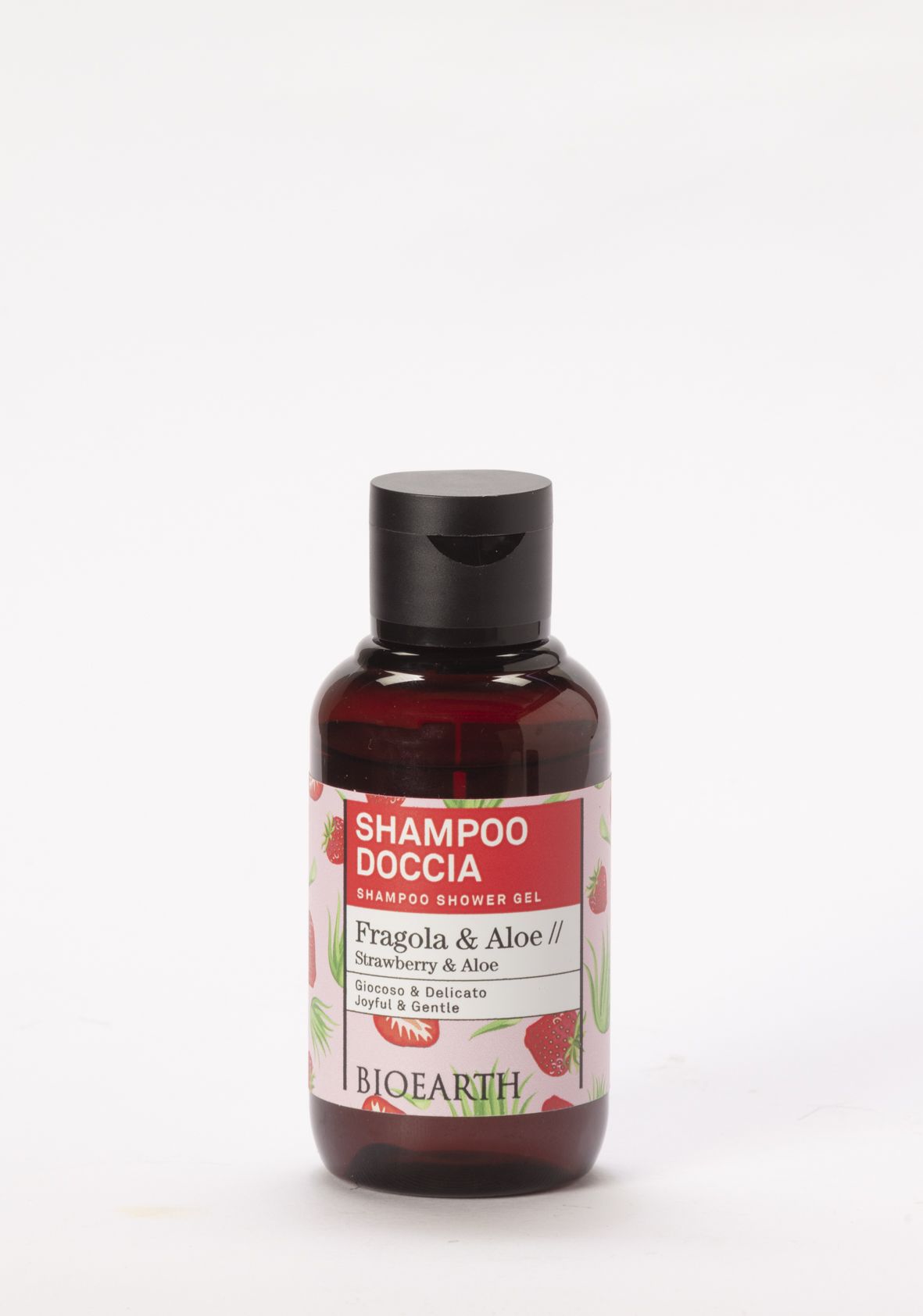 Family Strawberry & Aloe Shampoo shower gel Шампунь-гель увлажняющий для волос/душа Bioearth, 