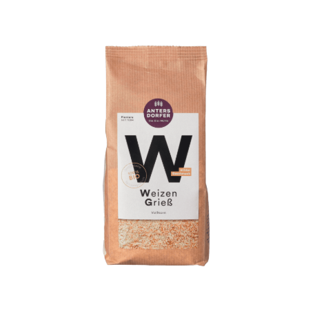 Крупа манна цільнозернова органічна Antersdorfer Die Bio-Muhle, 