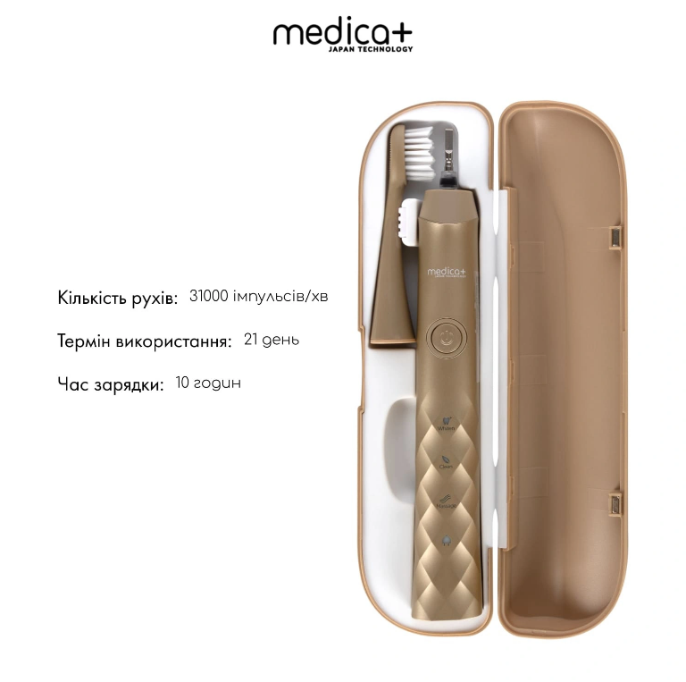 Звукова зубна щітка MEDICA+ ProBrush 11 GOLD Soft-Touch/4