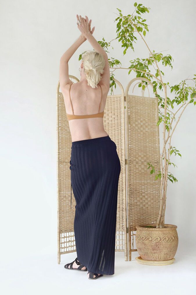 RIBBED WRAP SKIRT, Le 17 Septembre/1