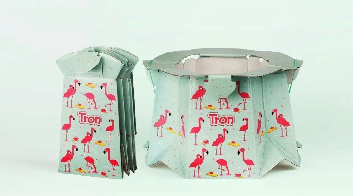 Раскладной одноразовый горшок для детей фламинго Tron/1