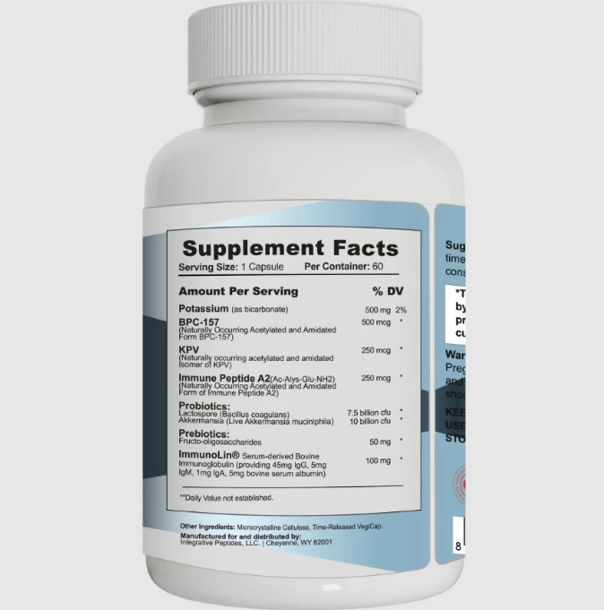 Пептиди BPC-157, KPV і А2 для здоров'я ШКТ Integrative Therapeutics/1