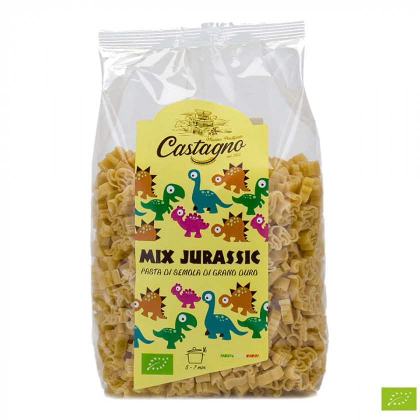 Макарони JURASSICI з пшениці Дурум  органічні Castagno, 