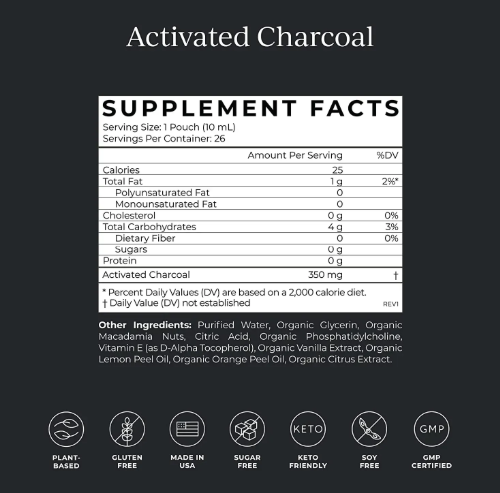 Activated Charcoal / Активированный уголь сорбент Cymbiotika, /1