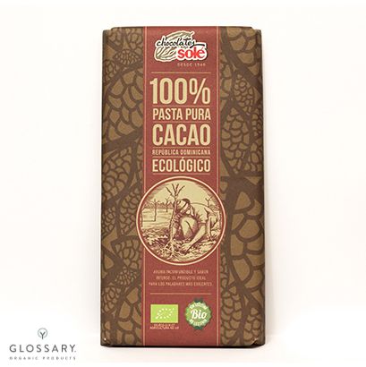 Шоколад черный 100% органический магазин Glossary 