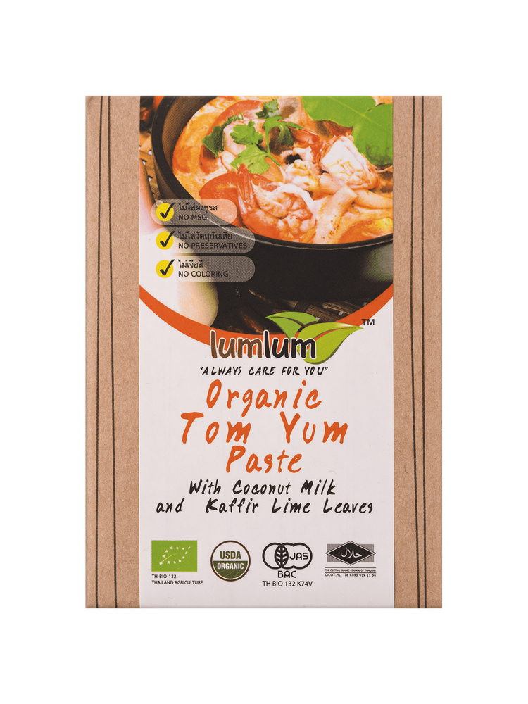 Паста Том Ям з кокосовим кремом і листям кафрського лайма органічна, Lumlum