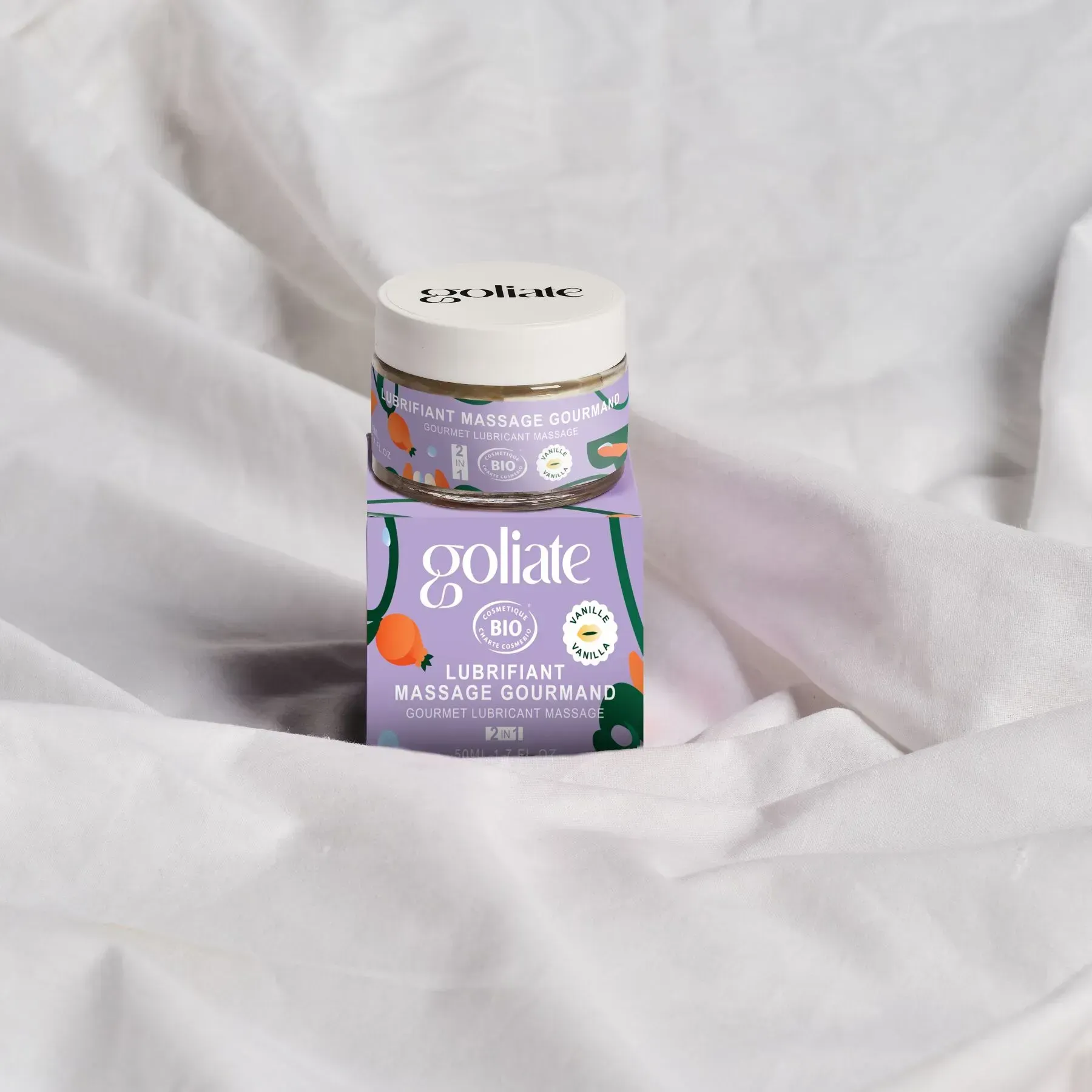 Масажна олія-лубрикант з ароматом та смаком ванілі Goliate Couple Gourmand Vanille/1