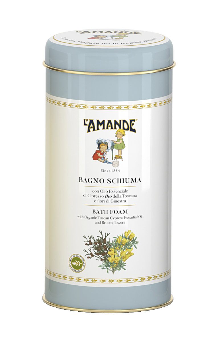 Гель для душа и ванны ТОСКАНА Кипарис и Цветы Ракитника в подарочном металлическом футляре L`Amande,