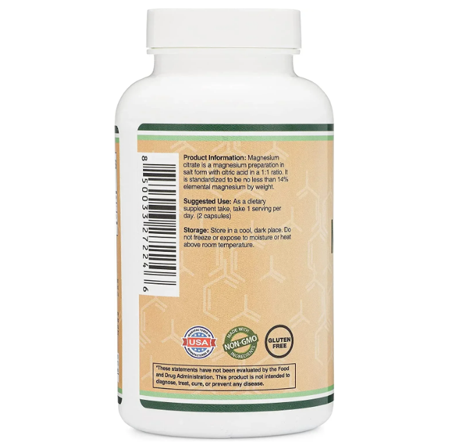 Magnesium Citrate / Магній цитрат 400 мг Double Wood/2