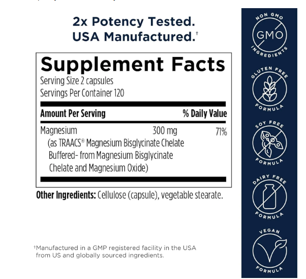 Magnesium Glycinate Complex - Комплекс гліцинату магнію Designs for Health/2