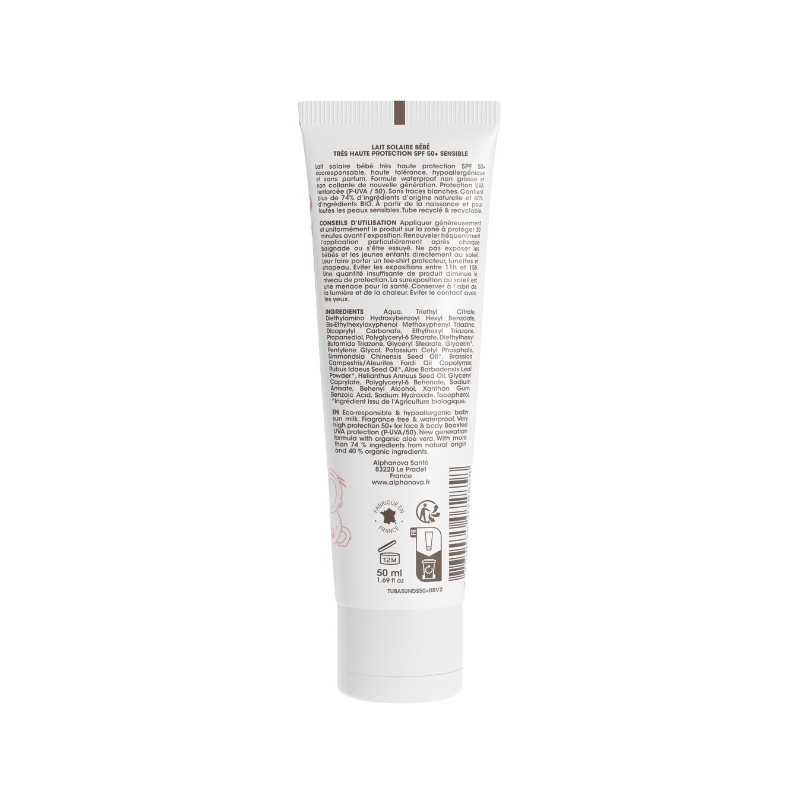 Солнцезащитное молочко SPF 50+ для детей от рождения ALPHANOVA Daily Sun/1