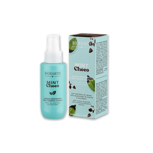 Botanique Scented Water Chocolate Mint Choco/Парфюмированный спрей для волос, лица и тела Мята и шоколад Bioearth, 