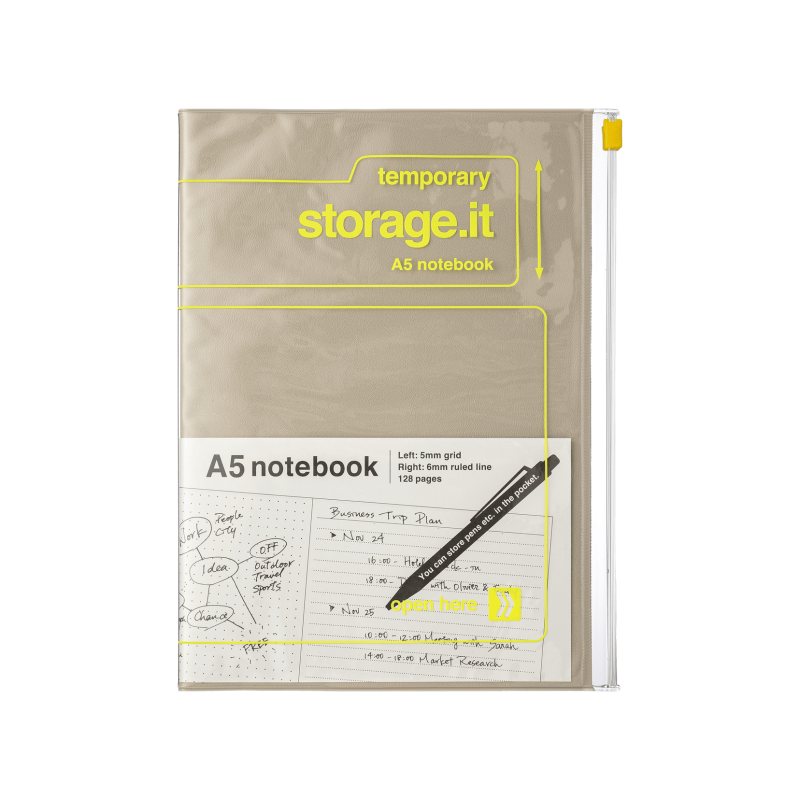 Блокнот A5 бежевый Storage.It Mark's, 