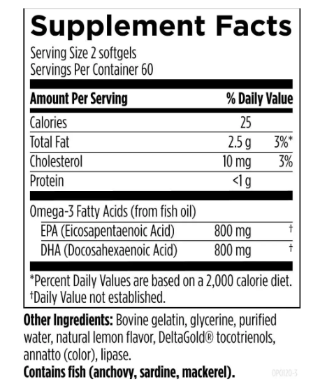 OmegAvail Hi-Po - Омега-3 біодоступна 1600 мг 1:1 EPA-DHA Designs for Health/1