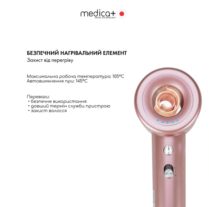 Фен для волос MEDICA+ AIR-ZEN 2.0 rose gold/7