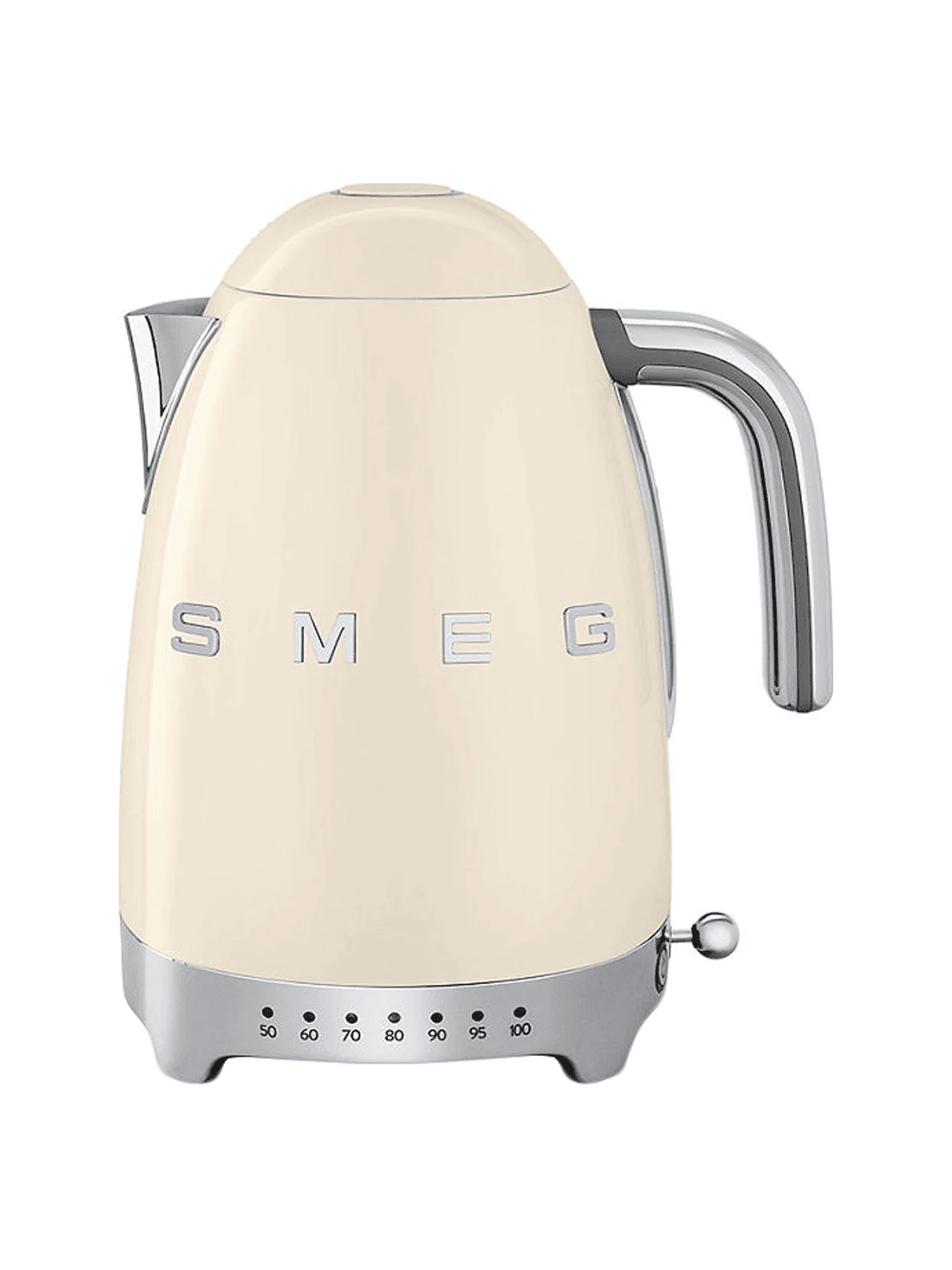 Чайник электрический с регулятором температуры стиль 50х кремовый 3D, SMEG