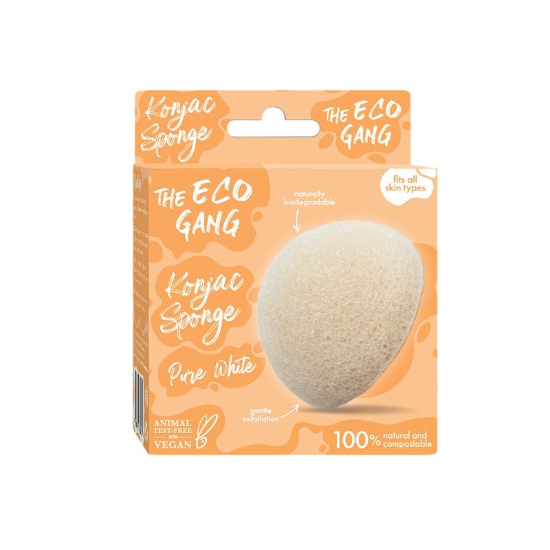 Спонж очищающий Pure Konjac без ароматизаторов с деликатным уходом, The Eco Gang