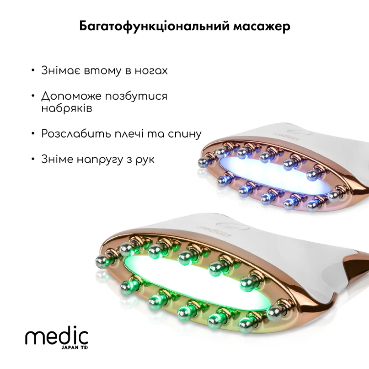 Набір мікрострумового RF Lifting масажеру для обличчя Skin Lifting 7.0 White + Мікрострумовий ліфтинг Medica+ Skin Lifting 5.0/6