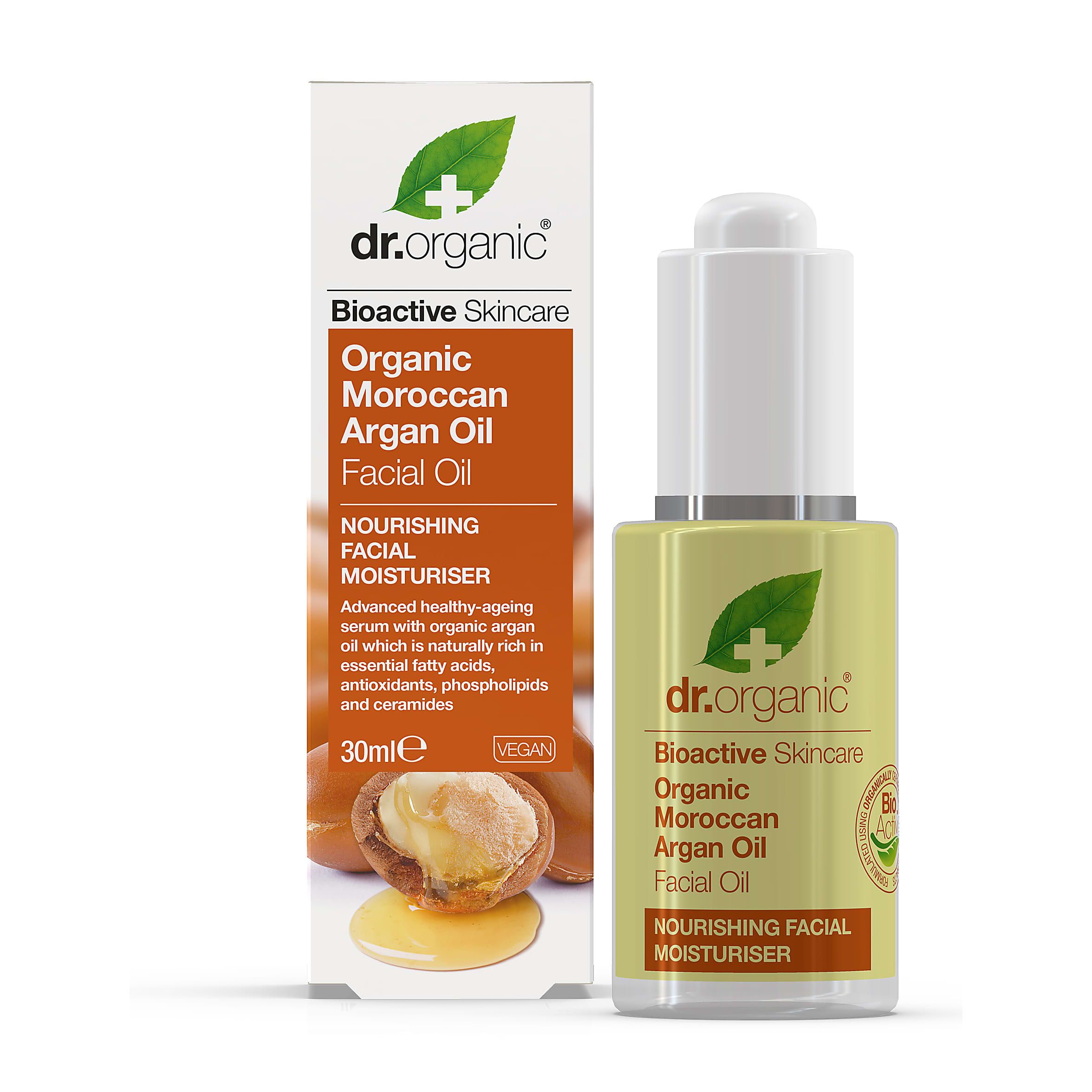 Масло для питания и увлажнения кожи лица с марокканским аргановым маслом Dr.Organic