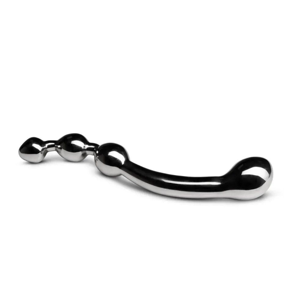 Анально-вагінальний стимулятор-Stim Pleasure Wand Metal Anal Dildo Sinner Gear Unbendable/1