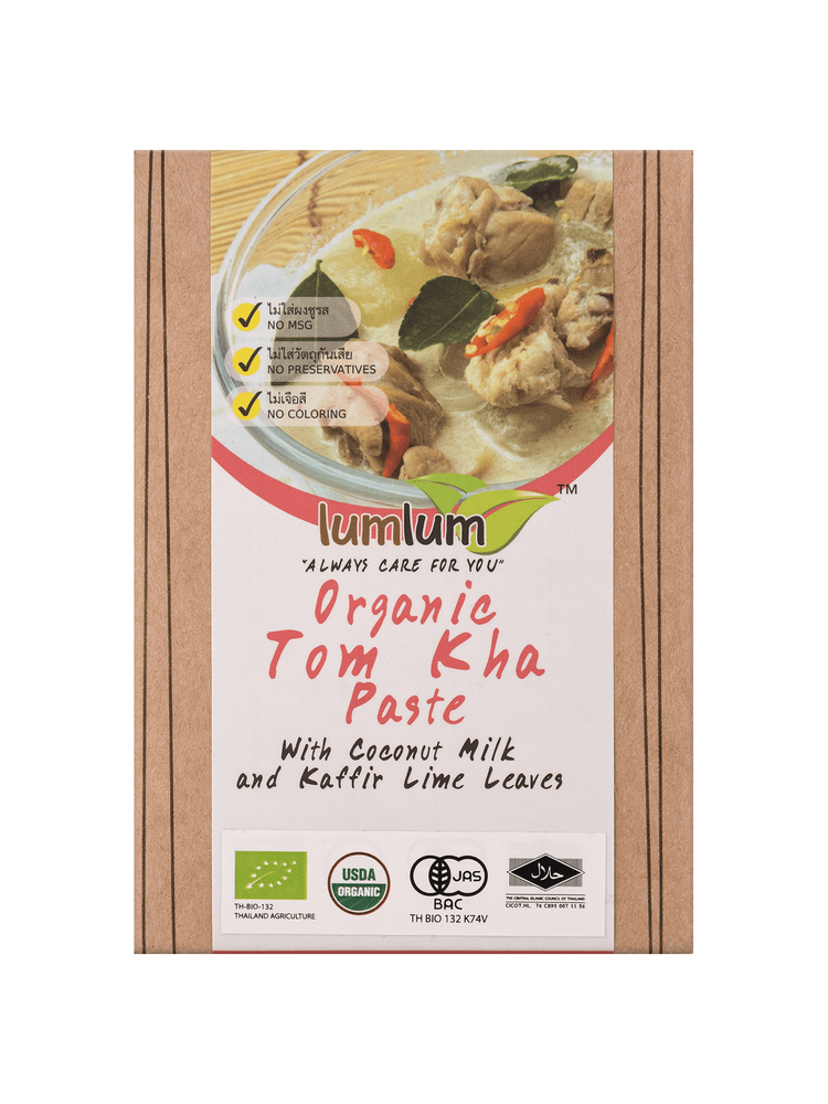 Паста Том Кха з кокосовим кремом і листям кафрського лайма органічна, Lumlum