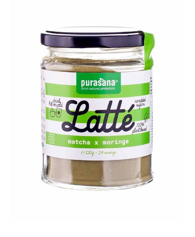 Смесь для приготовления латте Матча Моринга органическая Purasana, 