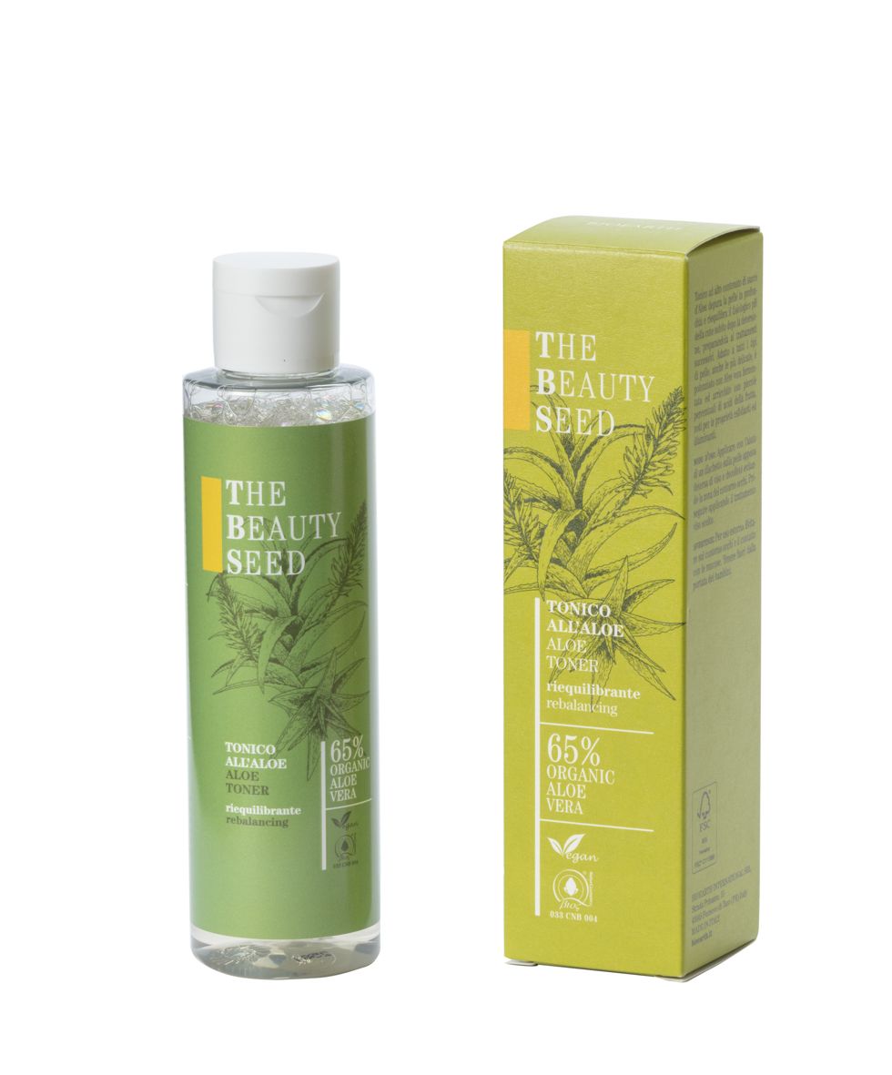 TBS ALOE TONER rebalancing Тоник с Алое Вера и Фруктовыми кислотами для всех типов кожи лица Bioearth, 