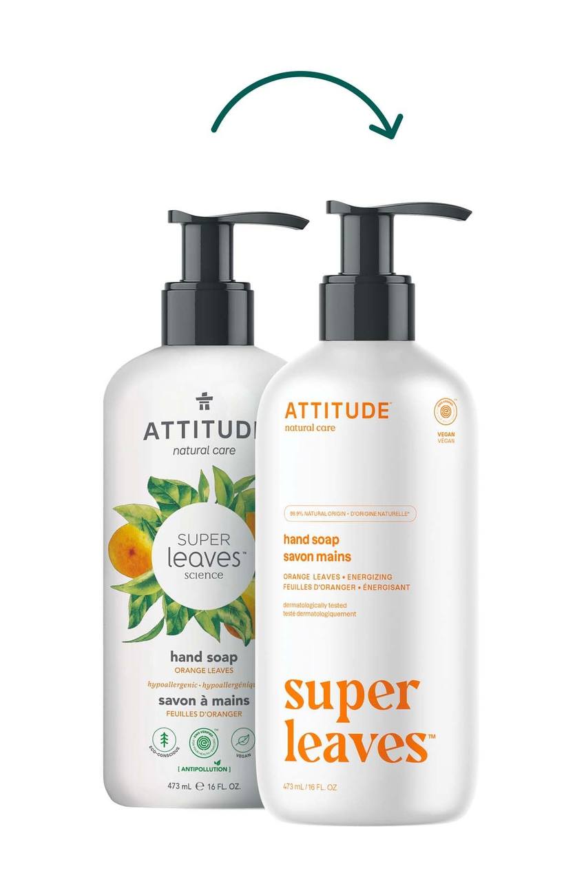 Мило для рук рідке с ароматом апельсина "Super Leaves" Attitude/1