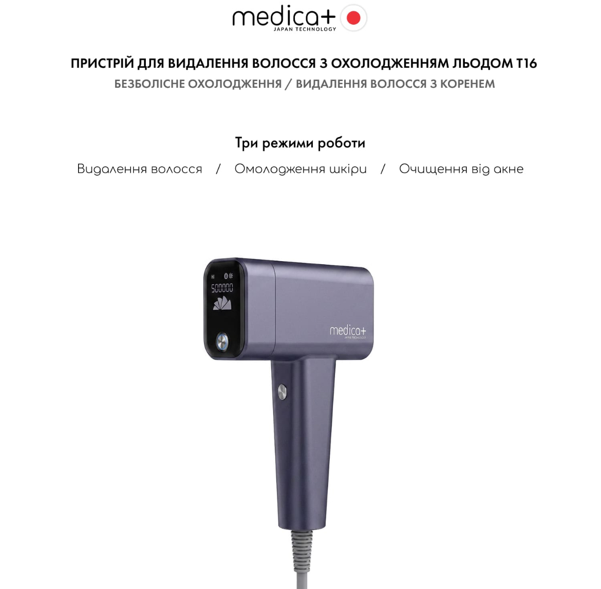 Фотоэпилятор охлаждающий MEDICA+ ICE PRO 10X/1