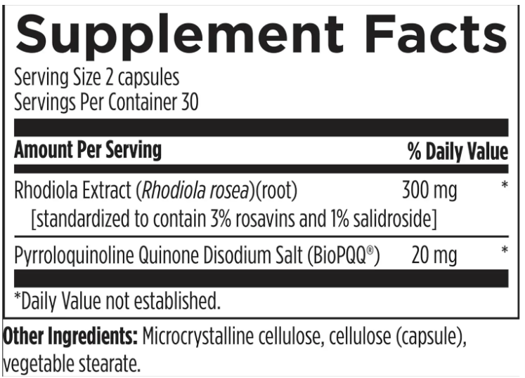 Mito-PQQ - Міто-PQQ підтримка формування нових мітохондрій Designs for Health/1