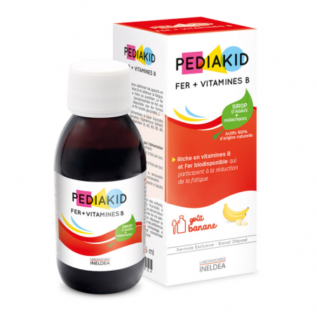 СИРОП PEDIAKID ФЕР + ВІТАМІНИ ГРУПИ В / FER + VITAMINES B - ПОДОЛАННЯ АНЕМІЙ, ЗНИЖЕННЯ ВТОМИ ДЛЯ ДІТЕЙ ВІД 6 МІС Pediakid, 