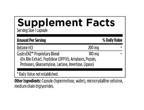 Digestzymes - Травні ферменти з бетаїном HCl Designs for Health/1