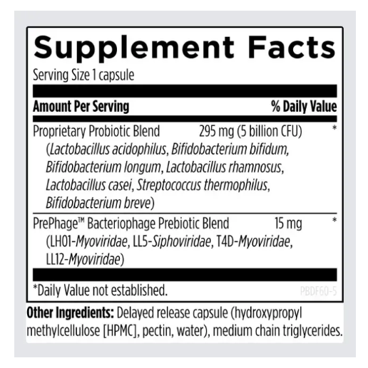 Probiophage DF - Пробіотик із бактеріофагами для підтримки мікробіому Designs for Health/1