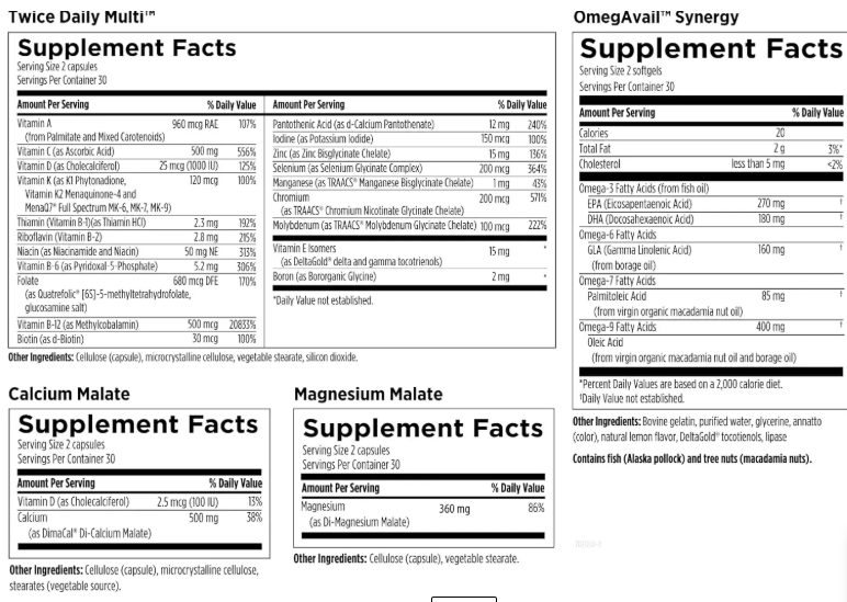 Twice Daily Essential Packets - Комплекс витаминов дважды в день Designs for Health/1