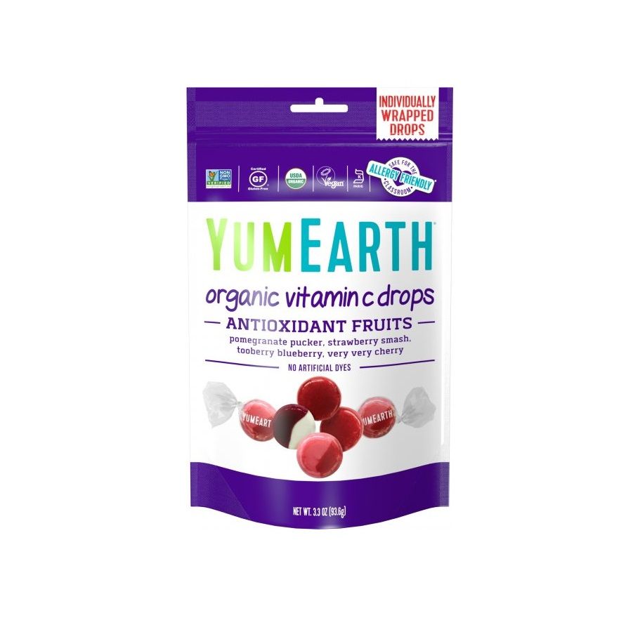 Леденцы с витамином С, антиоксидантные фрукты YumEarth, 