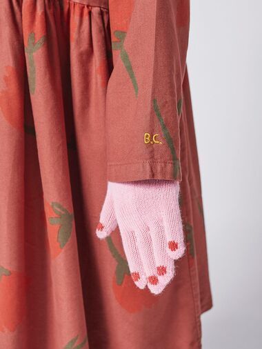 Big Flowers woven buttoned dress, Bobo Choses/4