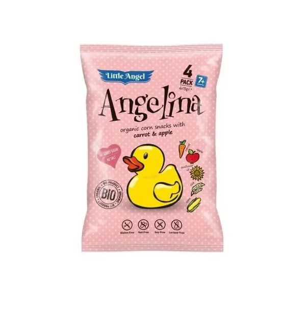 Кукурузные снеки Angelina органические 4*15г Mclloyd's,