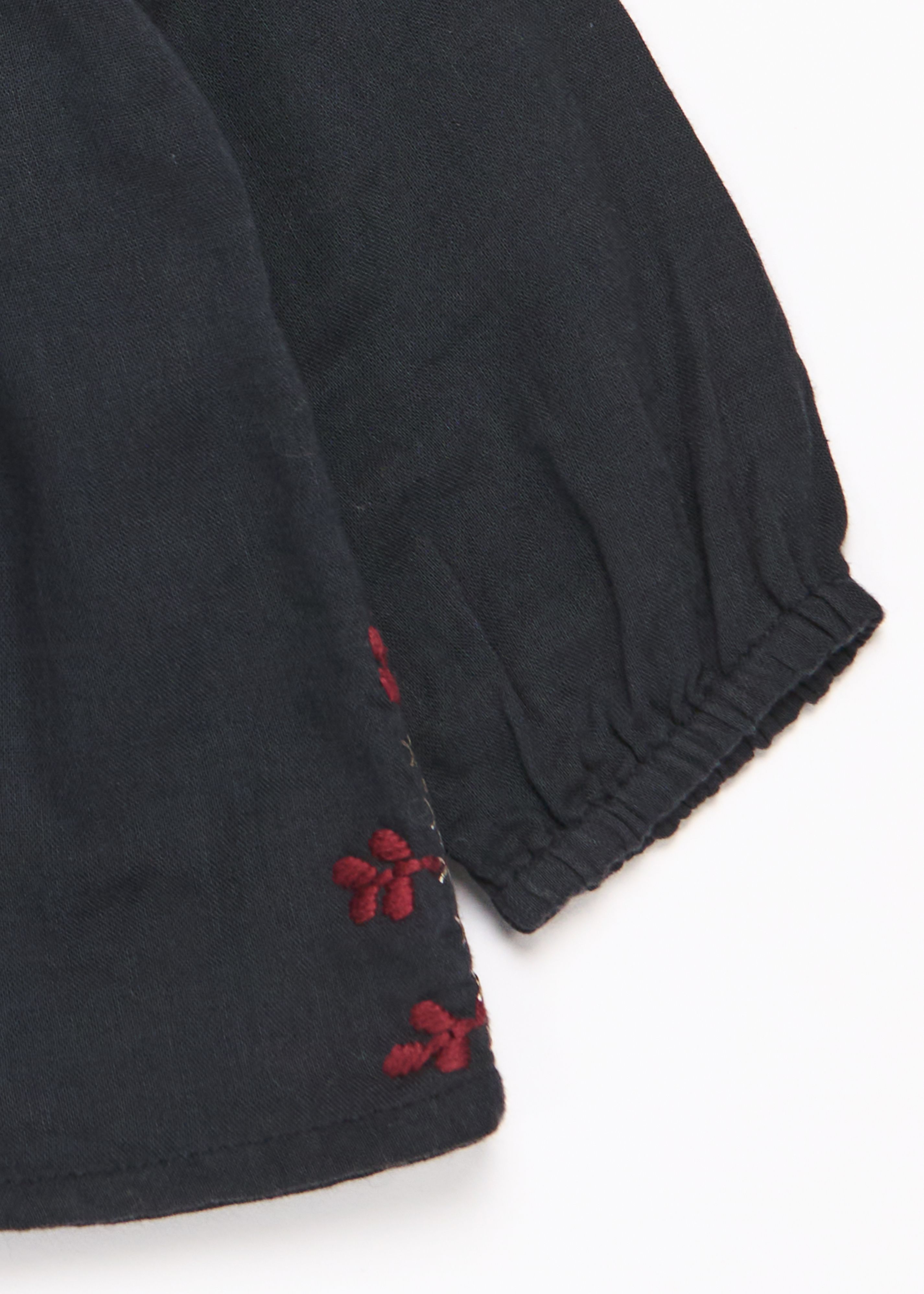 Топ-блуза для новорожденных темно-синяя с вышивкой Caramel,/4