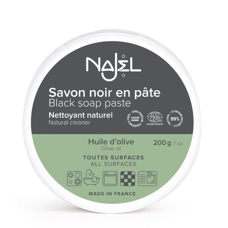 Мультифункциональная чистящая паста с черным мылом и оливковым маслом Najel, 